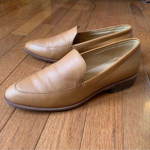 Madewell Frances Loafer in Amber Brown, size 6.5.